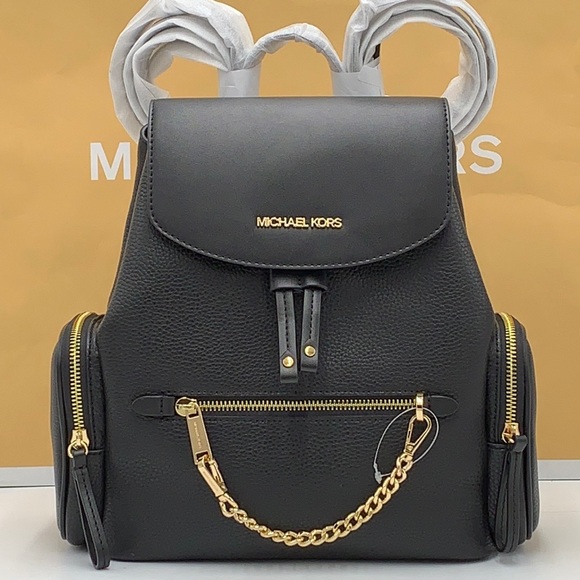 MICHAEL KORS
Jet Set Medium Pebbled Leather Backpack BLACK COLOR - Picture 14 of 16